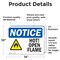 Signmission Hot Surface Sign, 10 in H x 14 in W, Vinyl Decal, Hot! Open Flame Sign With Symbol OS-2PACK-NS-D-1014-L-13535 - alternate 4